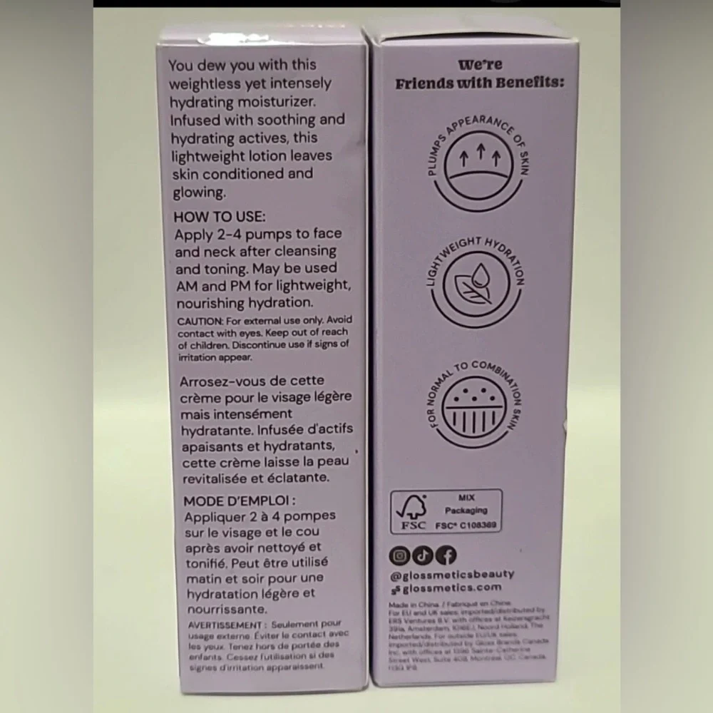 GLOW DEAL!  Glowmetics Dewy Hydrated Lightweight Daily Moisturizer 4 ONLY $15